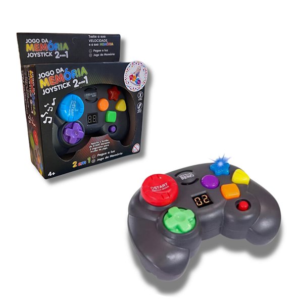 Controle Jogo da Memória Joystick 2 em 1 Tipo Genius - DM Toys