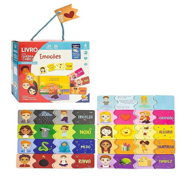 TodoLivro Play Livro com Quebra Cabeça Assimilação Emoções - TodoLivro