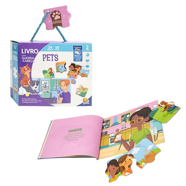 TodoLivro Play Livro com Quebra Cabeça Pets - TodoLivro