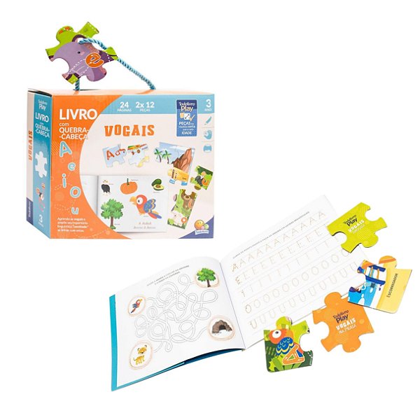 TodoLivro Play Livro com Quebra Cabeça Vogais - TodoLivro