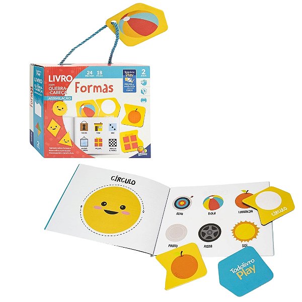 TodoLivro Play Livro com Quebra Cabeça Assimilação Formas - TodoLivro