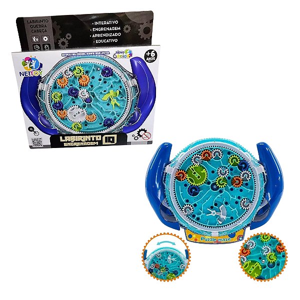Jogo Desafio IQ Labirinto da Engrenagem - Nettoy