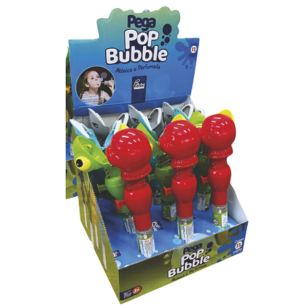 Pega Pop Bubble Pega Coisa Bolha de Sabão Bastão 25cm 1UN Animais Diversos DPB-089 - Fenix