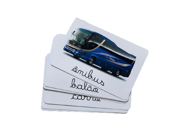 Flash Cards Meios de Transporte - Clube Brincante