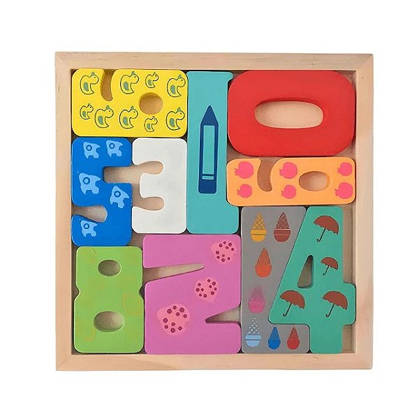 Colecione e Encaixe Números MDF RF8 - Toy Mix