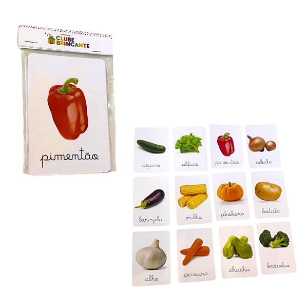 Flash Cards Tipo Legumes - Clube Brincante