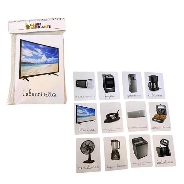 Flash Cards Tipo Eletrodomésticos - Clube Brincante