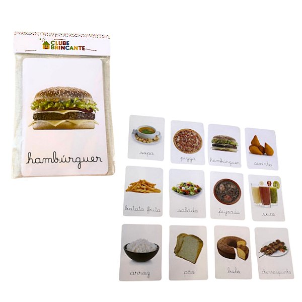 Flash Cards Tipo Comidas - Clube Brincante