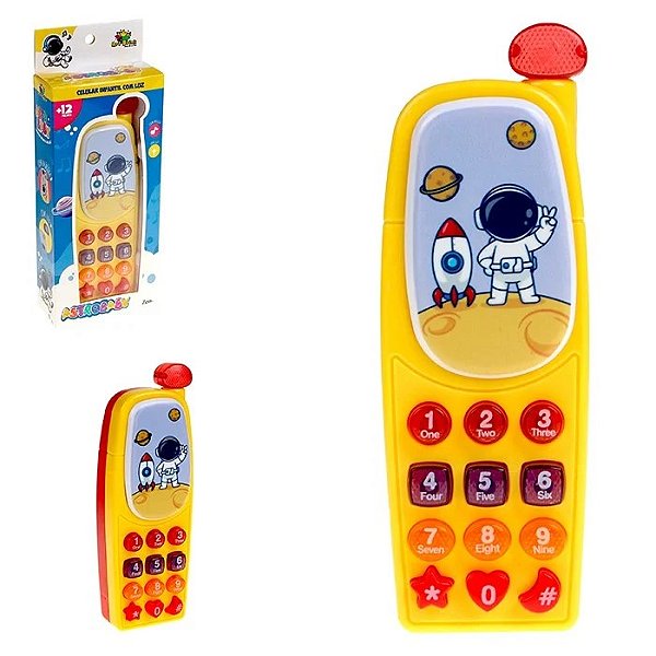 Celular infantil Astronauta Baby com Luz e Som - Art Brink