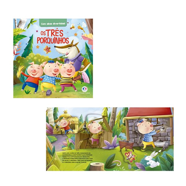 Livro Os Três Porquinhos com Abas Divertidas - Ciranda Cultural