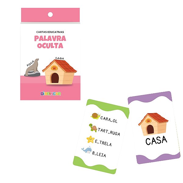 Cartas Educativas Palavra Oculta - DiBrincar