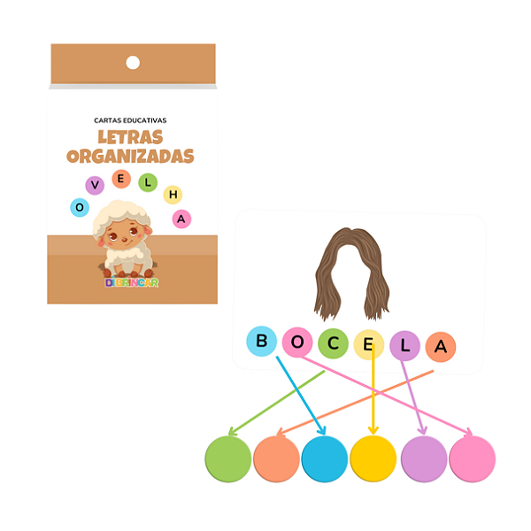 Cartas Educativas Letras Organizadas - DiBrincar