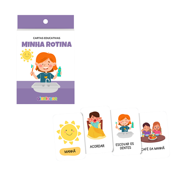 Cartas Educativas Minha Rotina - DiBrincar