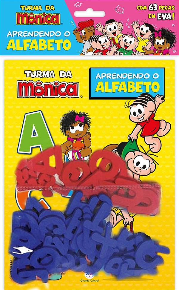 Turma da Mônica Aprendendo O Alfabeto com 63 pcs em EVA - Ciranda