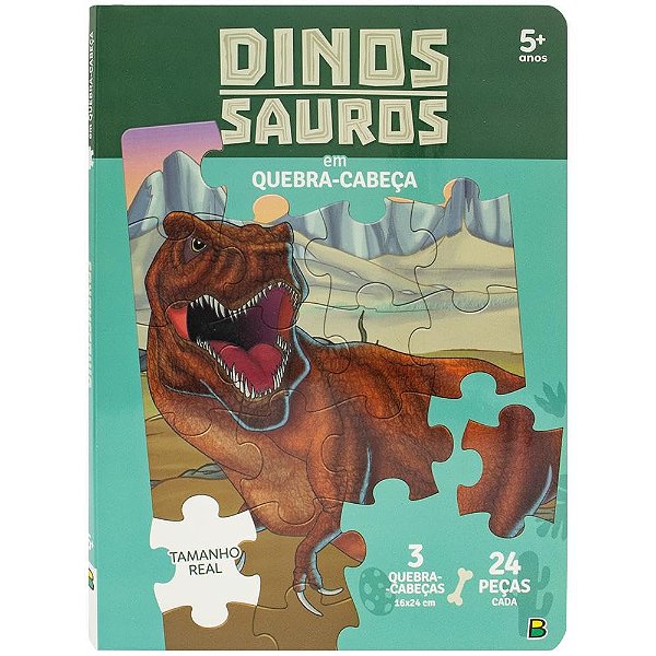 Quebra Cabeça QC 20x27 Dinossauros - TodoLivro