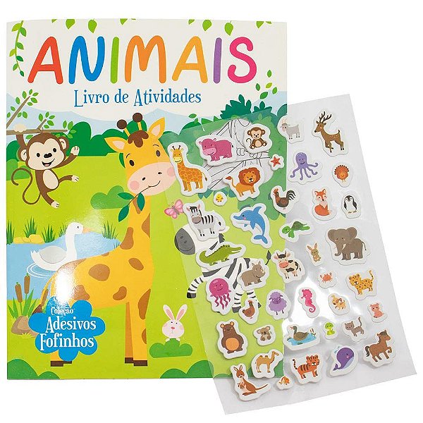 Adesivos Fofinhos Animais 21x28cm 24 Páginas - TodoLivro