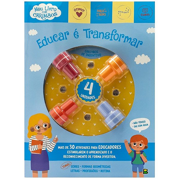 Livro de Incentivo com Carimbos: Educar é Transformar - TodoLivro