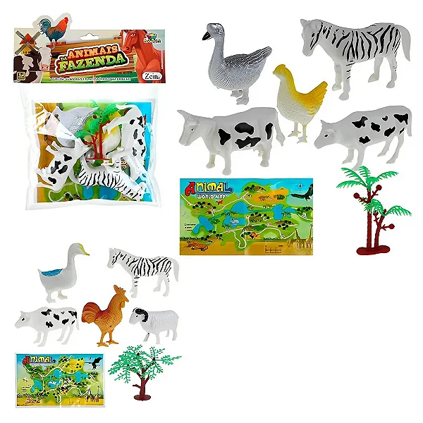 Animais da Fazenda 7 Peças - Art Brink