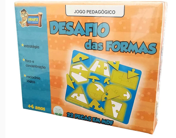 Jogo de Encaixe Desafio das Formas - Uriarte
