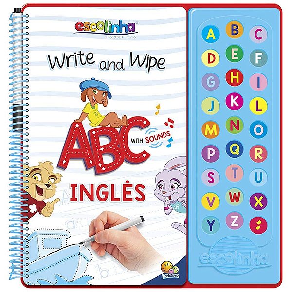 Escute e Aprenda! Escreva e Apague ABC com Sons Inglês - TodoLivro