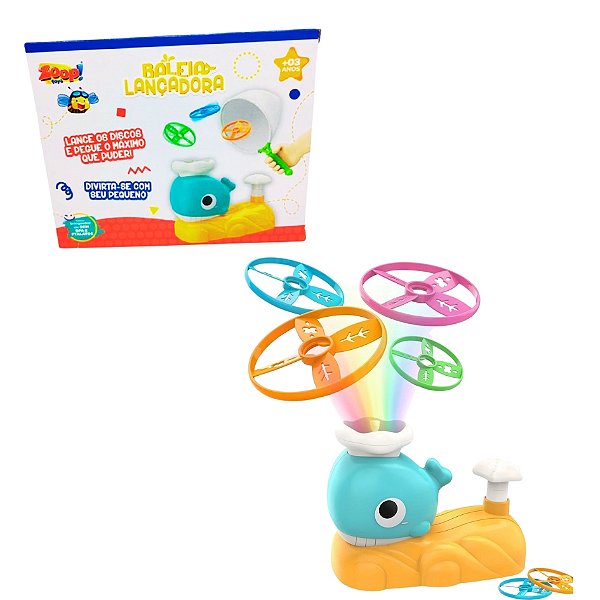 Baleia Lançadora de Discos com Duas Redes ZP01145 - Zoop Toys