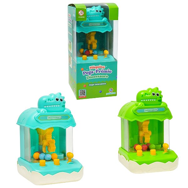 Jogo Mini Máquina Pega Prêmio Dinossauro Sortido - Polibrinq