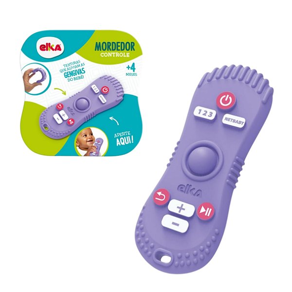 Mordedor Controle TV Lilás para Bebê - Elka