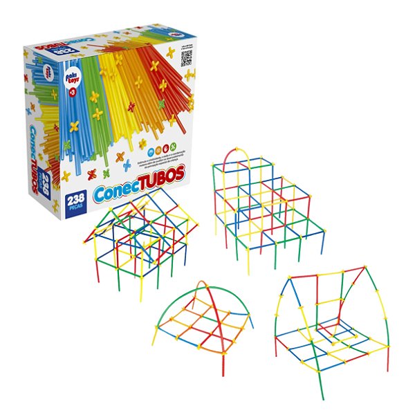 Jogo Conectubos 238 Peças - Pakitoys