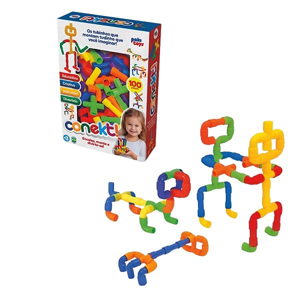 Conekt 100 Peças - Pakitoys