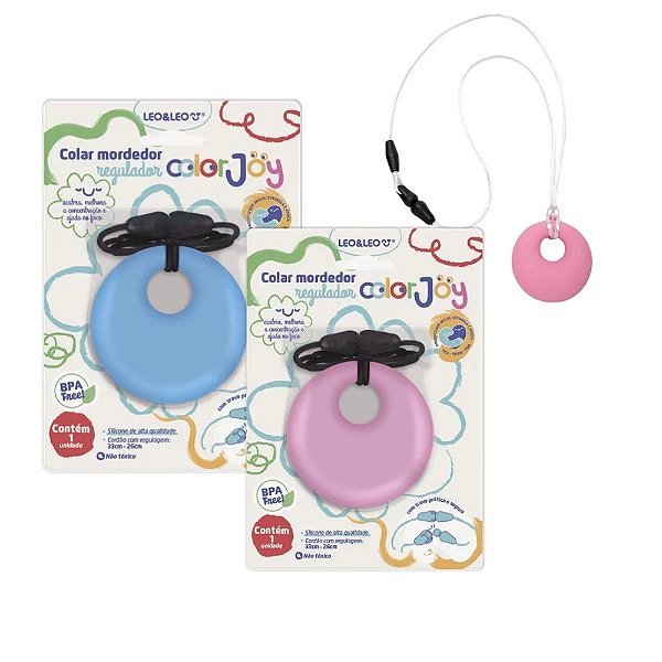 Colar Mordedor Sensorial Color Joy 01 UN Cores Sortidas - Leo&Leo