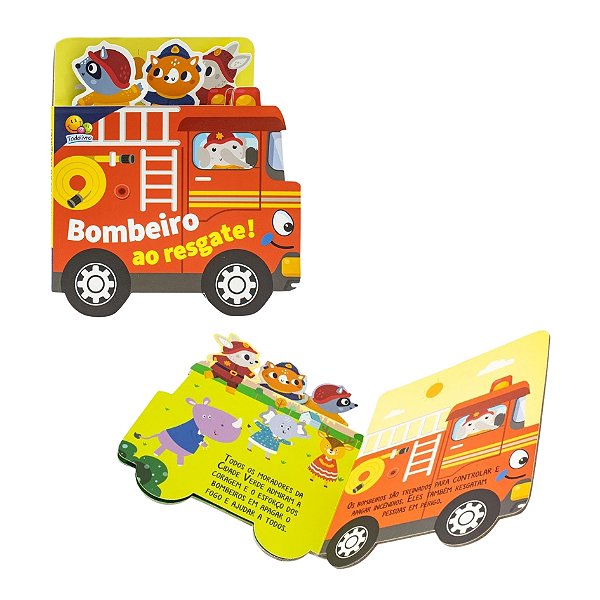 Livro Carrinho Passeando Pela Cidade: Bombeiro ao Resgate! - TodoLivro
