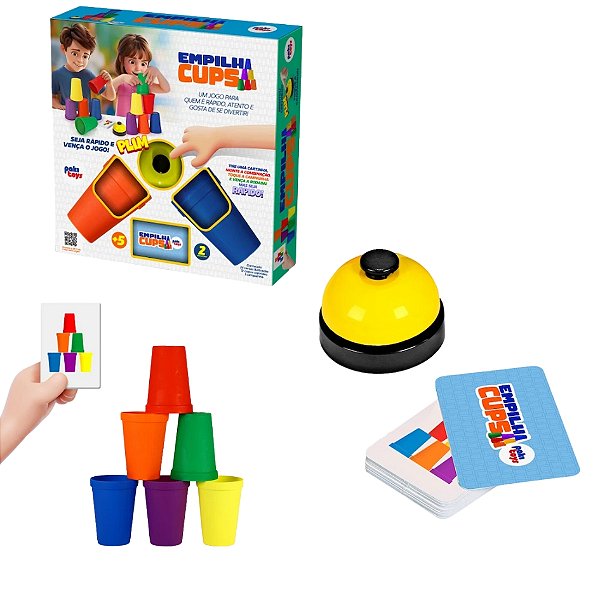 Empilha Cups Jogo Copinhos Coloridos Para Empilhar - Pakitoys