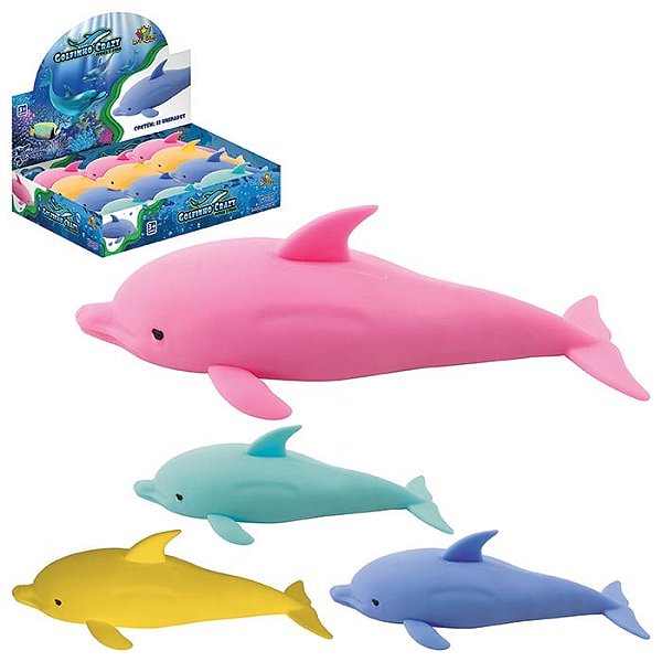 Golfinho Estica e Puxa Sensorial 1 UN Sortido - Art Brink