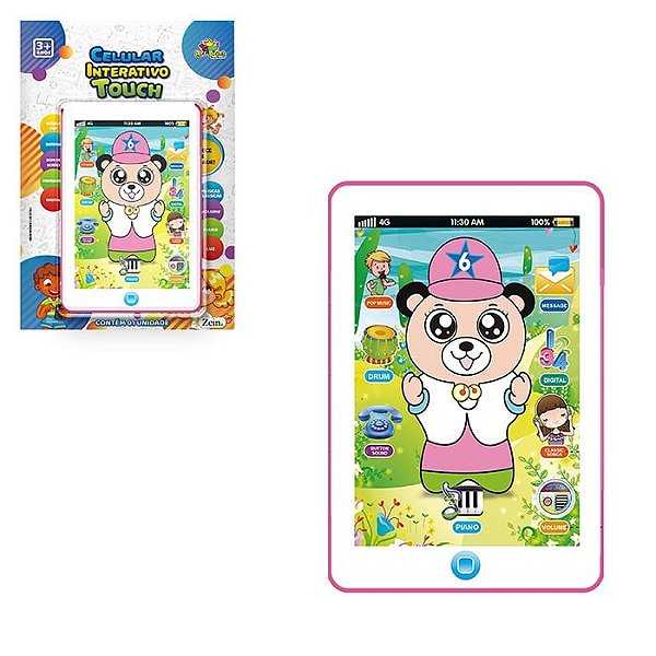 Brinquedo Tablet Celular Interativo 20cm - Art Brink