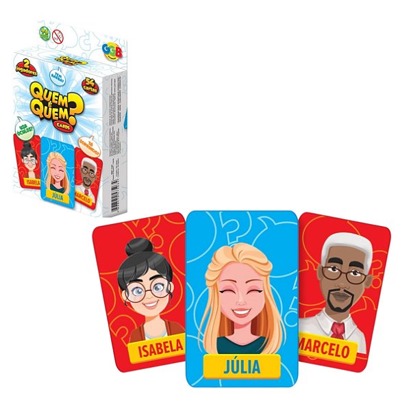 Jogo de Cartas Quem é Quem 54 Cartas - GGB Brinquedos