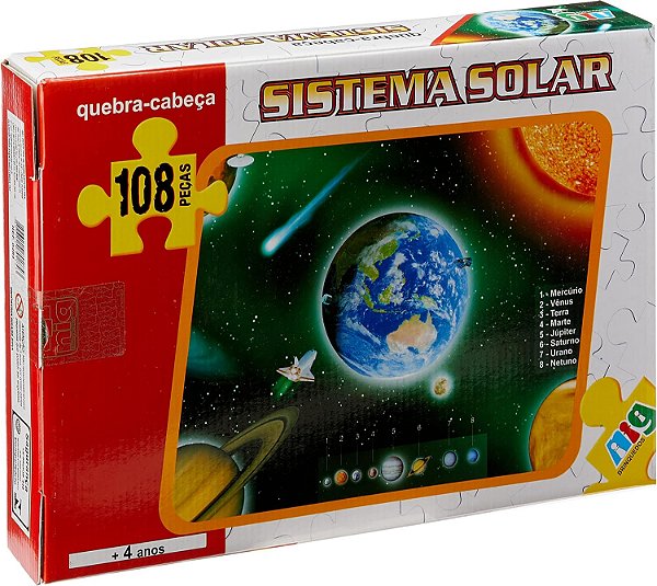 Quebra Cabeça Sistema Solar 108 Peças - Nig
