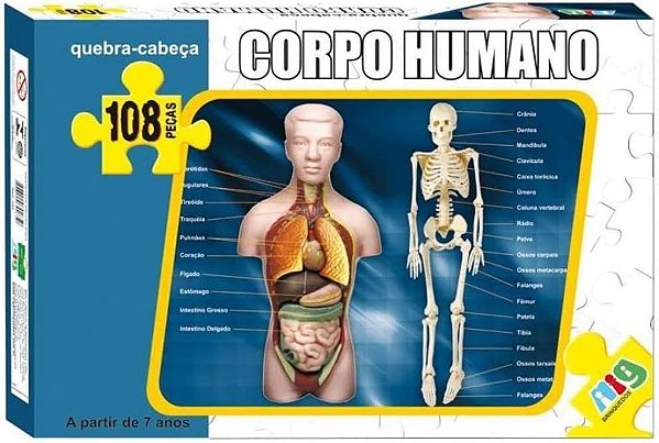 Quebra Cabeça Corpo Humano 108 peças - Nig
