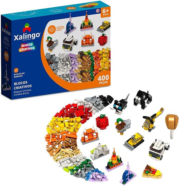 Blocos de Montar Criativos Estilo Lego 400 Peças - Xalingo