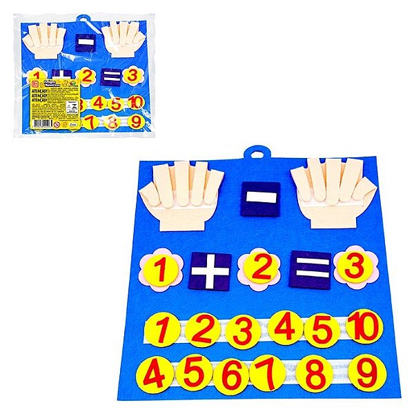 Placa de Feltro Contando Números 30x30cm - Art Brink