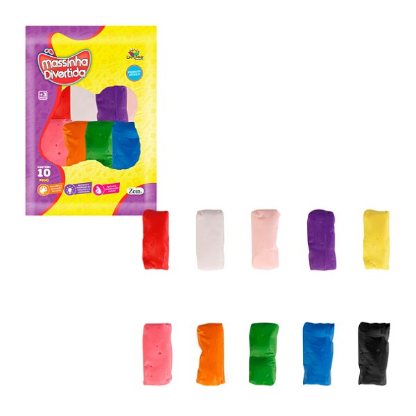 Kit Massinha Divertida EVA Com 10 Cores - Art Brink