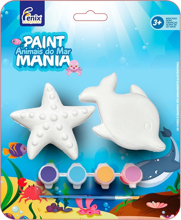 Kit de Pintura Paint Mania Animais do Mar 2 peças Sortidas - Fenix