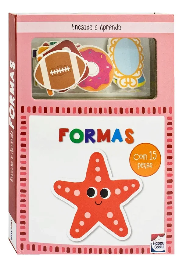 Livro Encaixe e Aprenda Formas - Happy