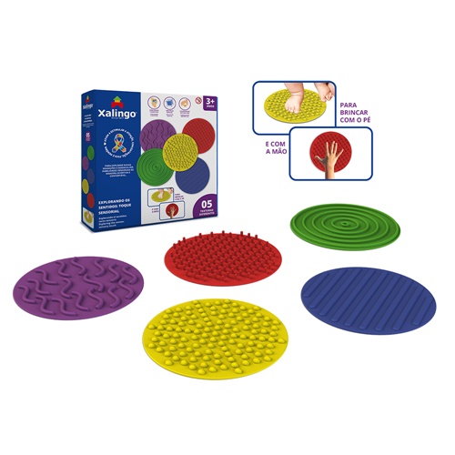 Explorando Os Sentidos Toque Sensorial Kit com 5 Texturas Diferentes Tapete - Xalingo