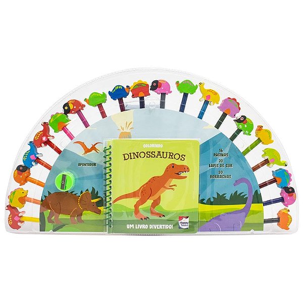 Um Livro Kit Divertido! Desenhe Os Dinossauros - Happy Books