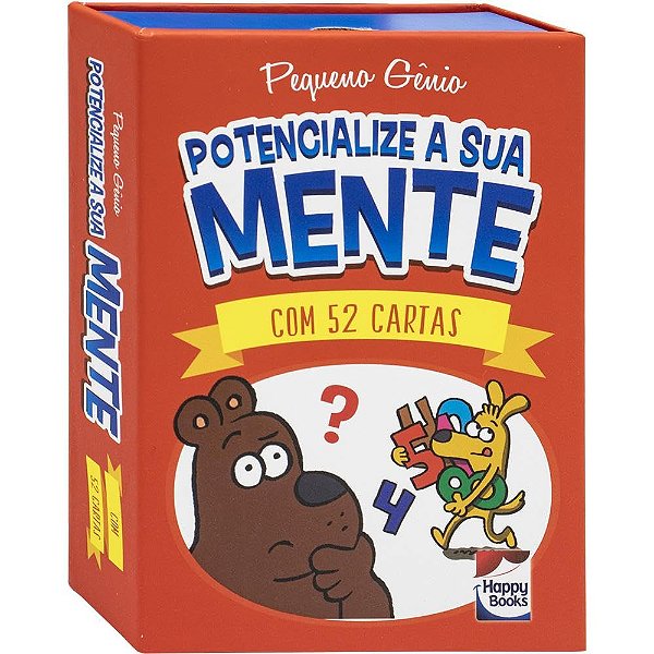 Livro Caixinha Pequeno Gênio Potencialize A Sua Mente 52 Cartas - Happy Boo