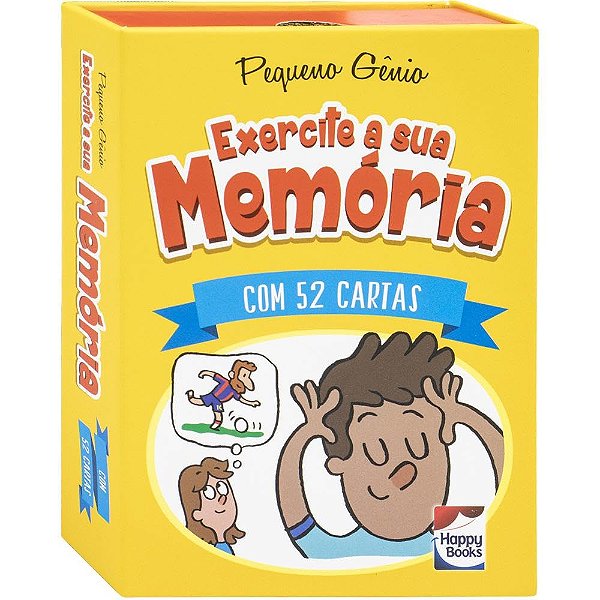 Livro Caixinha Pequeno Gênio Exercite A Sua Memória 52 Cartas - Happy Books