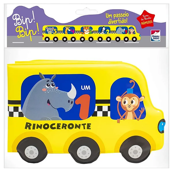 Livro de Banho Números Animais - Happy Books