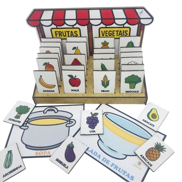 Barraca de Frutas e Vegetais - Materiais para Brincar