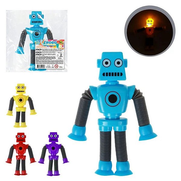 Pop Tube Robô com Luz 1 UN Cor Sortida - Art Brink