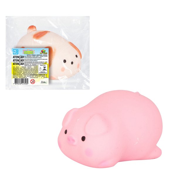Porquinho Tigh Squish Sensorial 1 UN Sortido - Art Brink